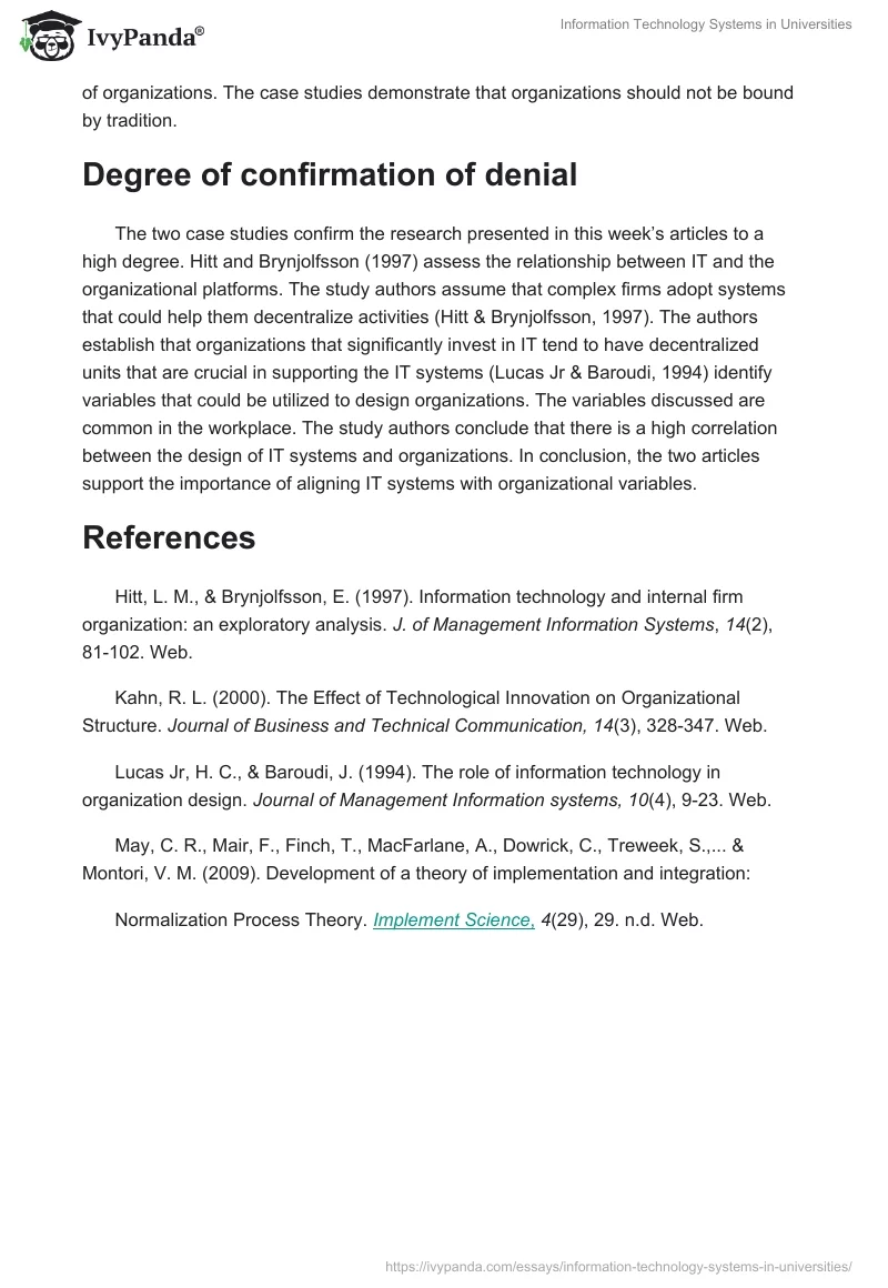 Information Technology Systems in Universities. Page 3