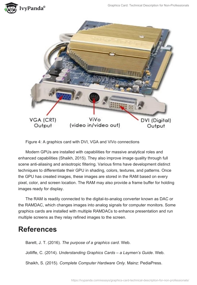 Graphics Card: Technical Description for Non-Professionals. Page 3