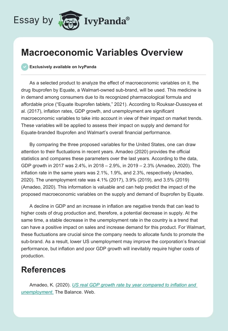 Macroeconomic Variables Overview. Page 1