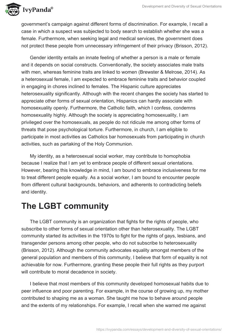 Development and Diversity of Sexual Orientations. Page 3