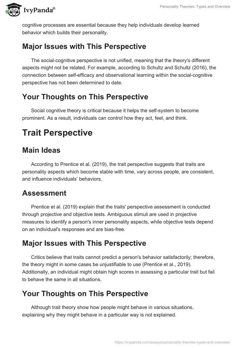 Personality Theories: Types and Overview. Page 3