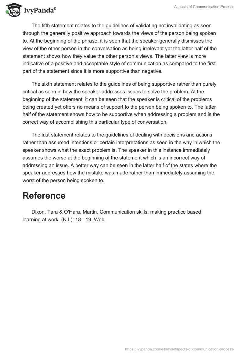 Aspects of Communication Process. Page 2