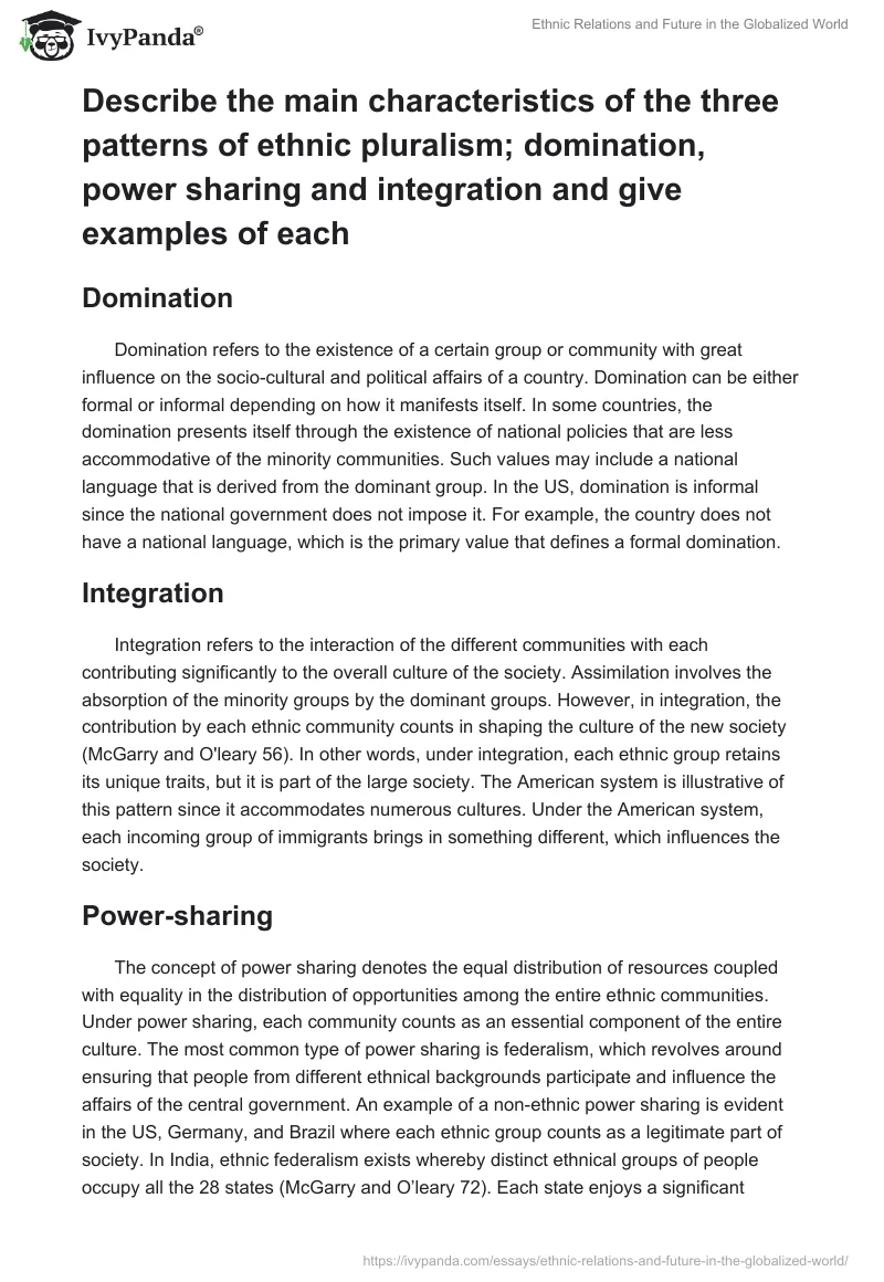 Ethnic Relations and Future in the Globalized World. Page 3