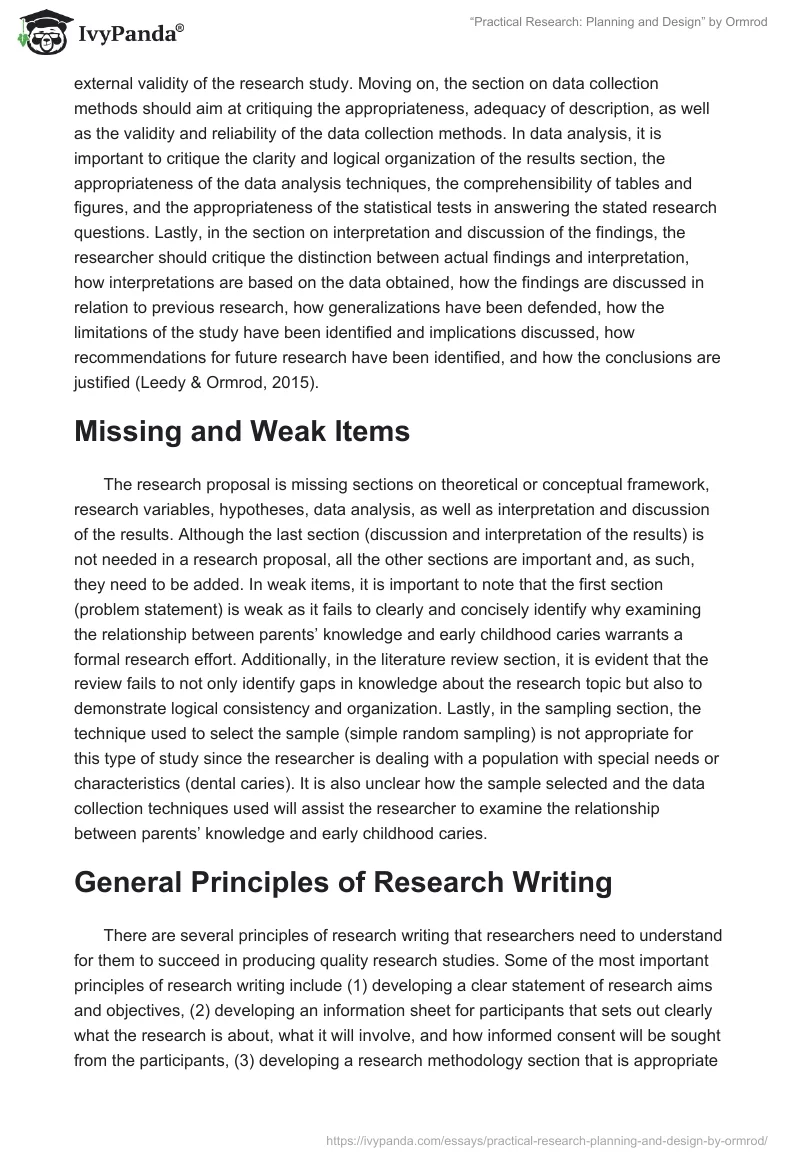 “Practical Research: Planning and Design” by Ormrod. Page 2