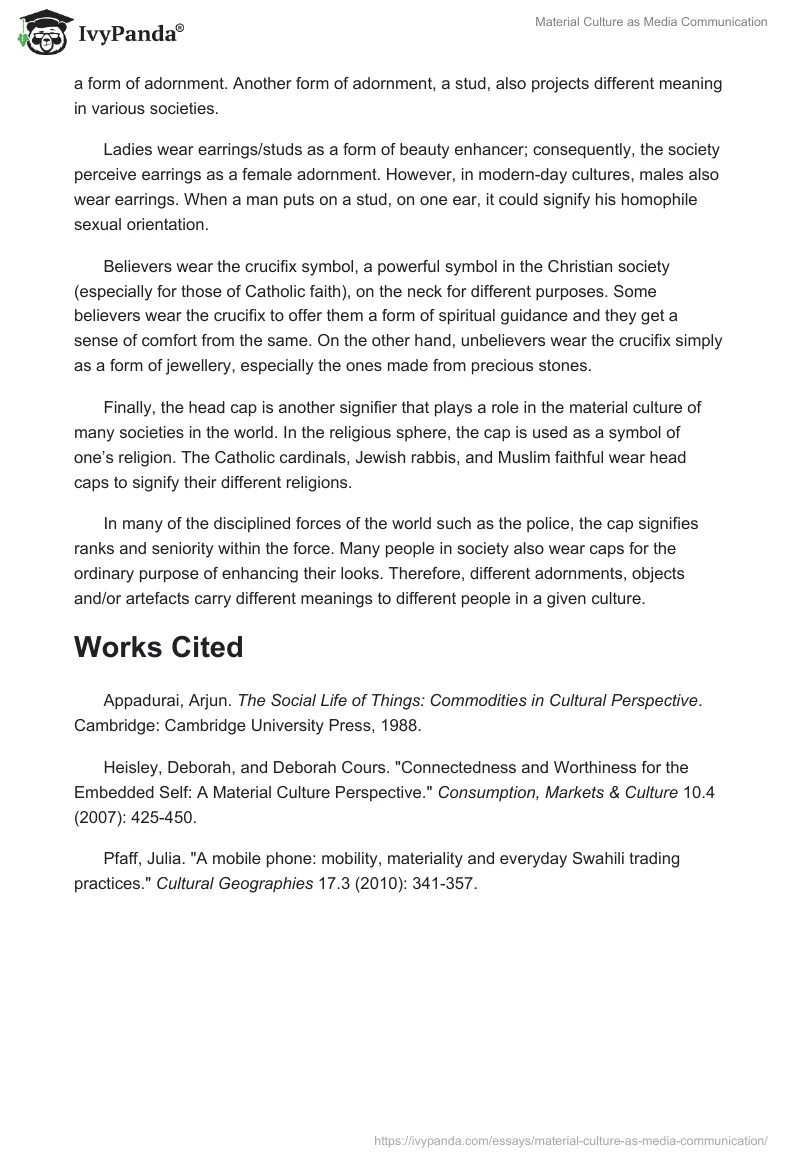 Material Culture as Media Communication. Page 2