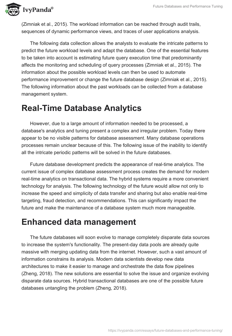Future Databases and Performance Tuning. Page 2