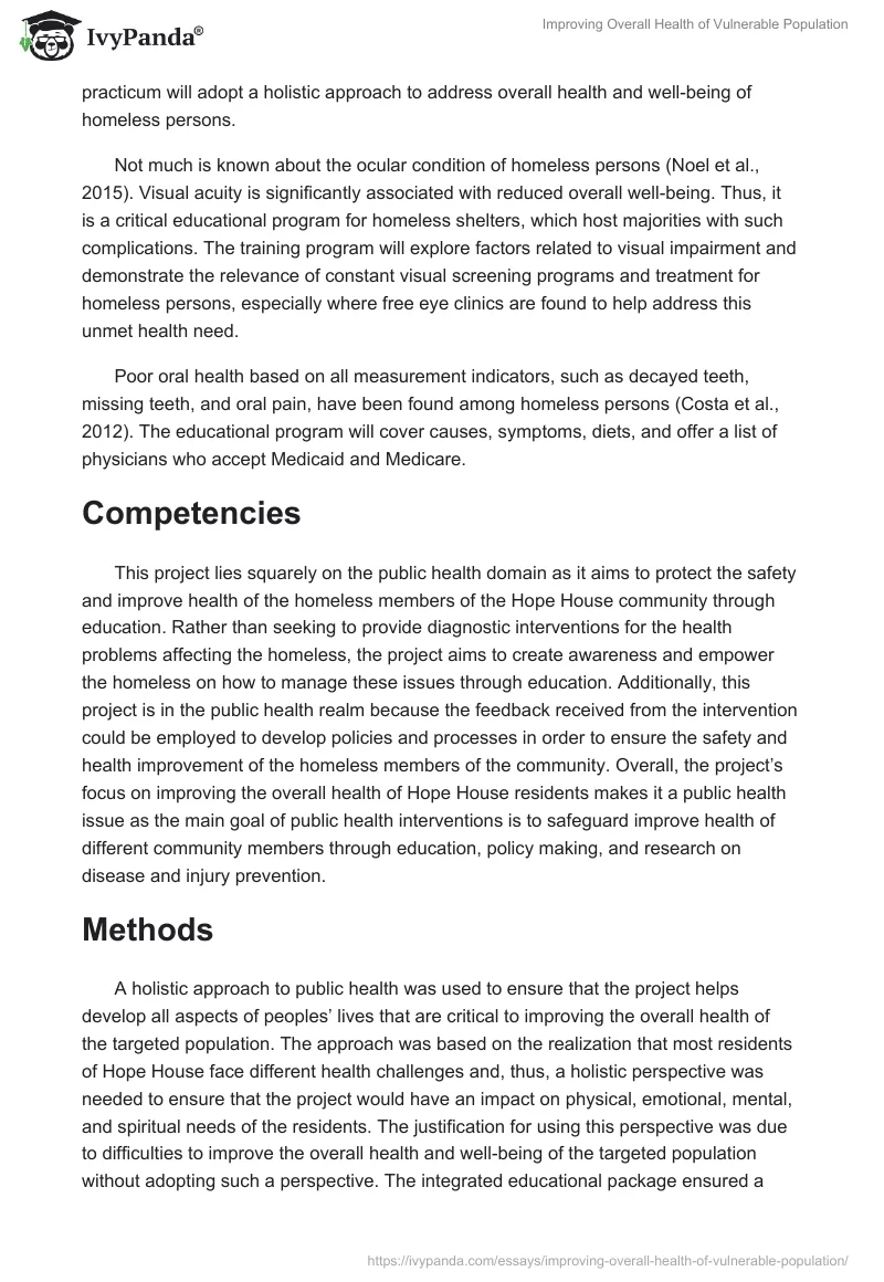 Improving Overall Health of Vulnerable Population. Page 4