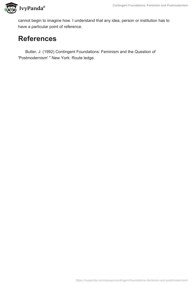 Contingent Foundations: Feminism and Postmodernism. Page 3