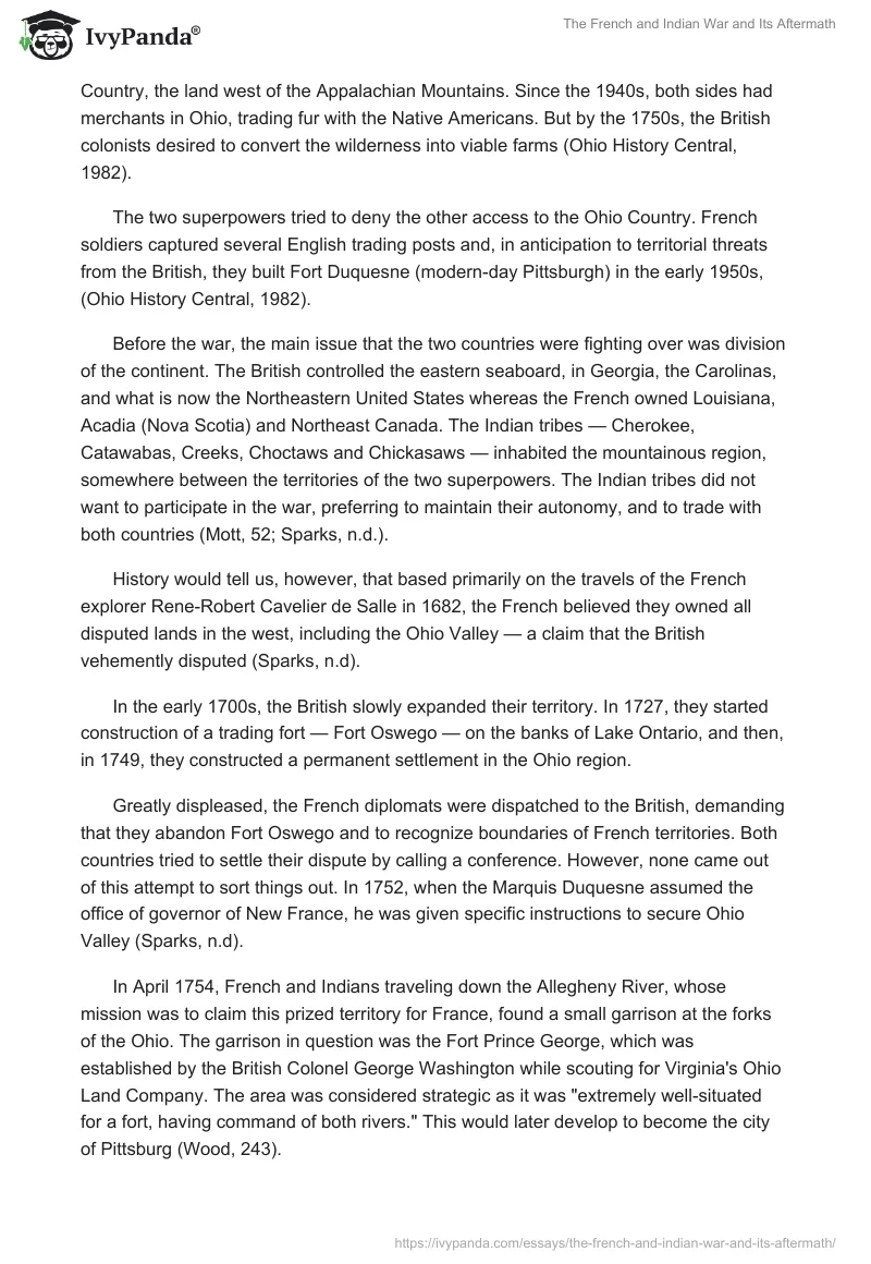 The French and Indian War and Its Aftermath. Page 3