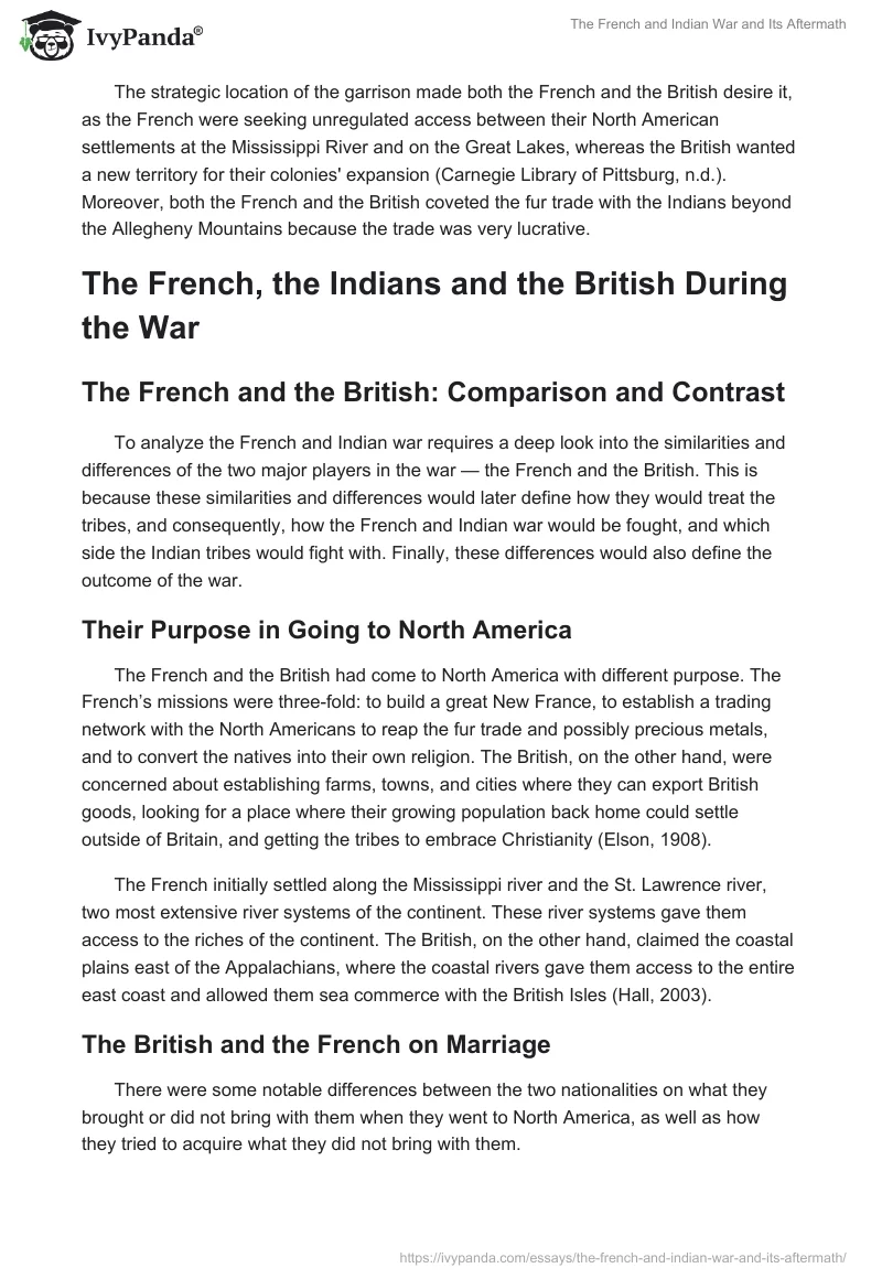 The French and Indian War and Its Aftermath. Page 4