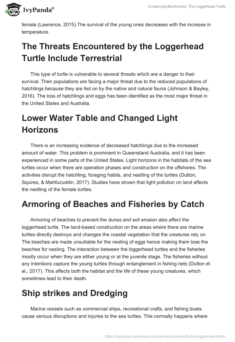 Conserving Biodiversity: The Loggerhead Turtle. Page 5