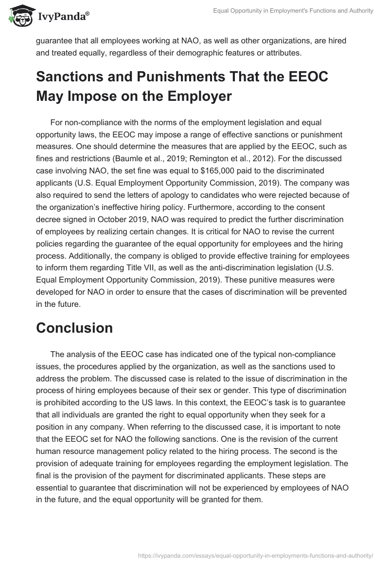 Equal Opportunity in Employment's Functions and Authority. Page 3