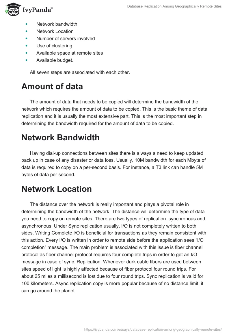 Database Replication Among Geographically Remote Sites. Page 4