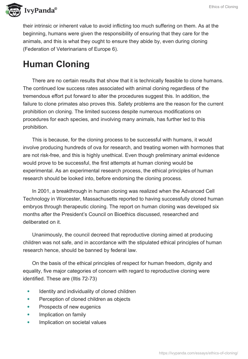 Ethics of Cloning. Page 5