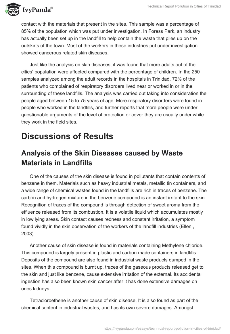 Technical Report Pollution in Cities of Trinidad. Page 3