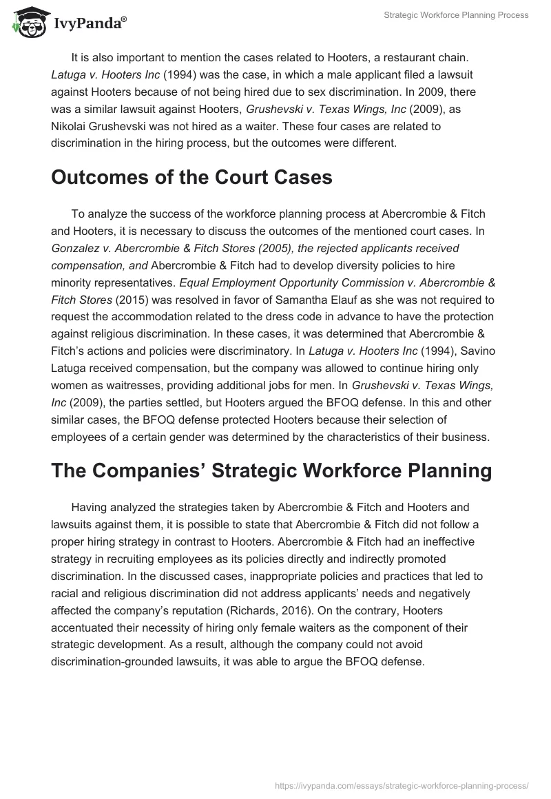 Strategic Workforce Planning Process. Page 2