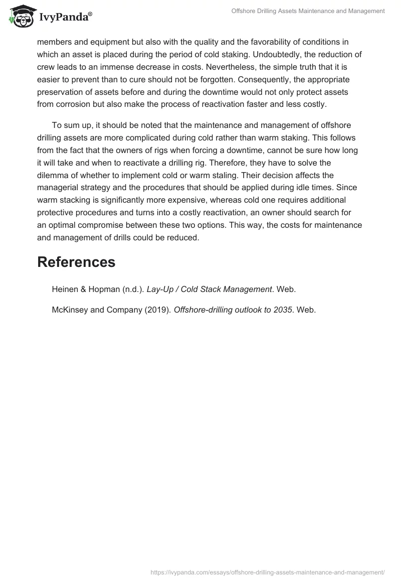 Offshore Drilling Assets Maintenance and Management. Page 2