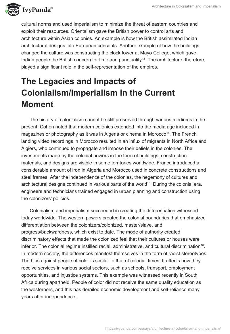 Architecture in Colonialism and Imperialism. Page 4