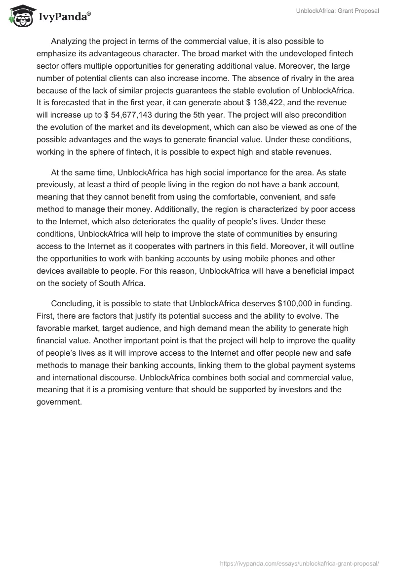 UnblockAfrica: Grant Proposal. Page 2
