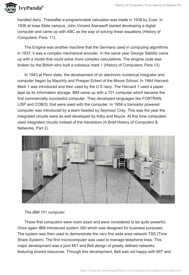 History of Computers: From Abacus to Modern PC. Page 4