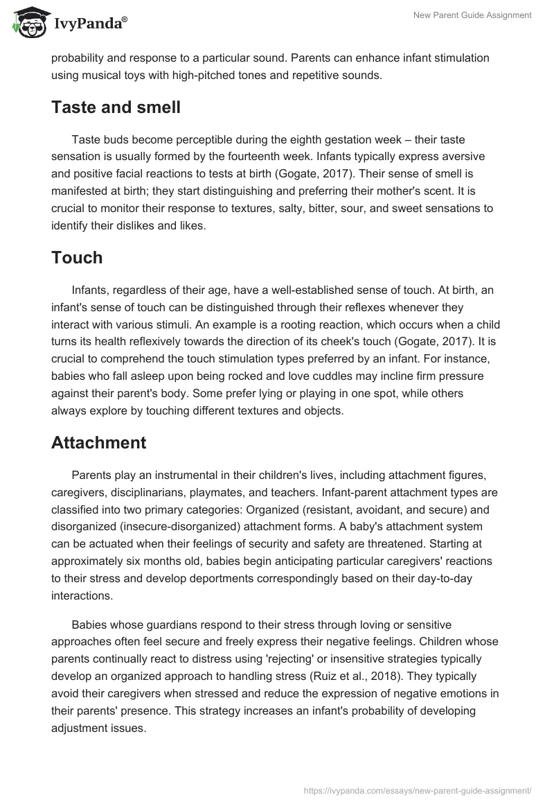 New Parent Guide Assignment. Page 2