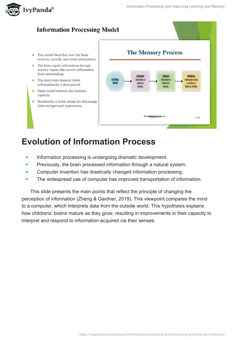 Information Processing and Improving Learning and Memory. Page 2