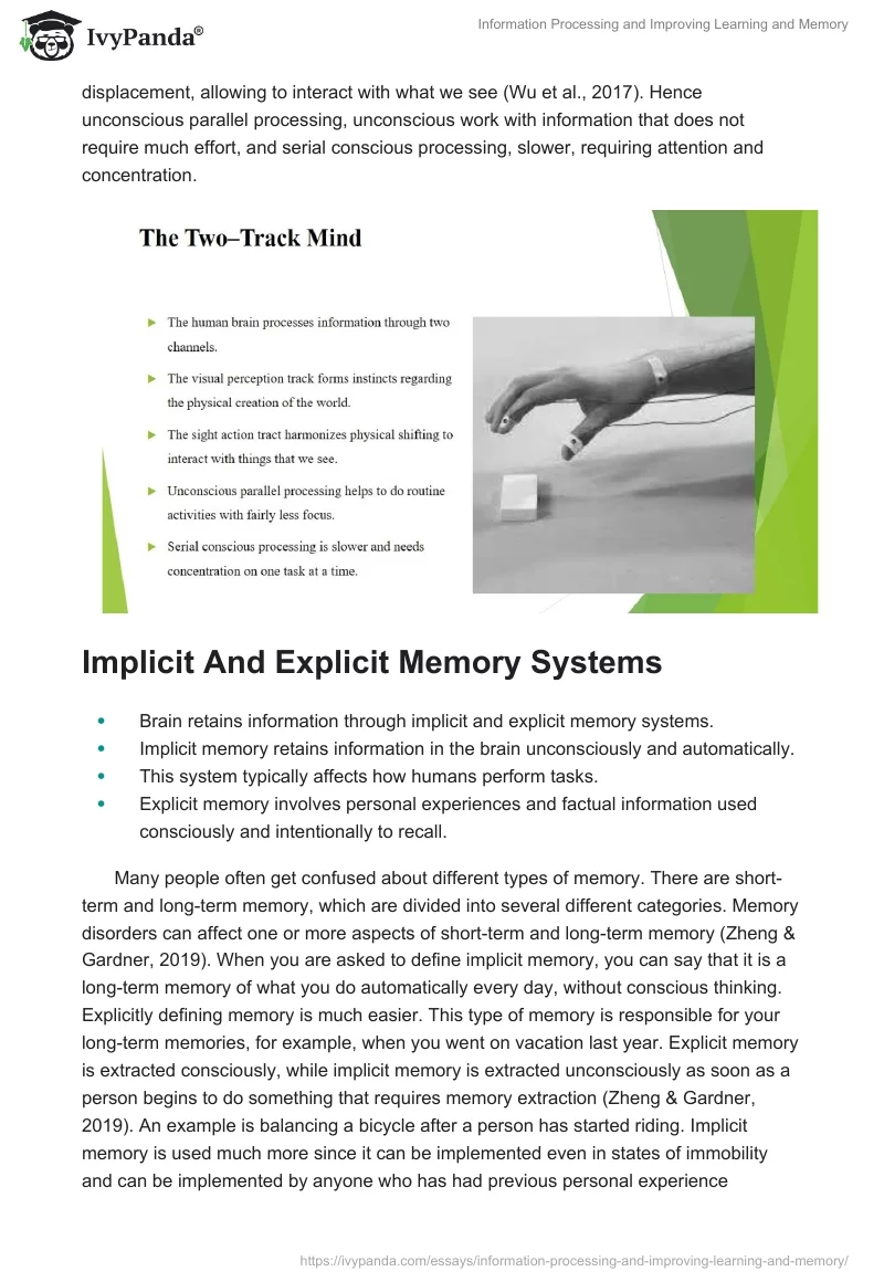 Information Processing and Improving Learning and Memory. Page 4