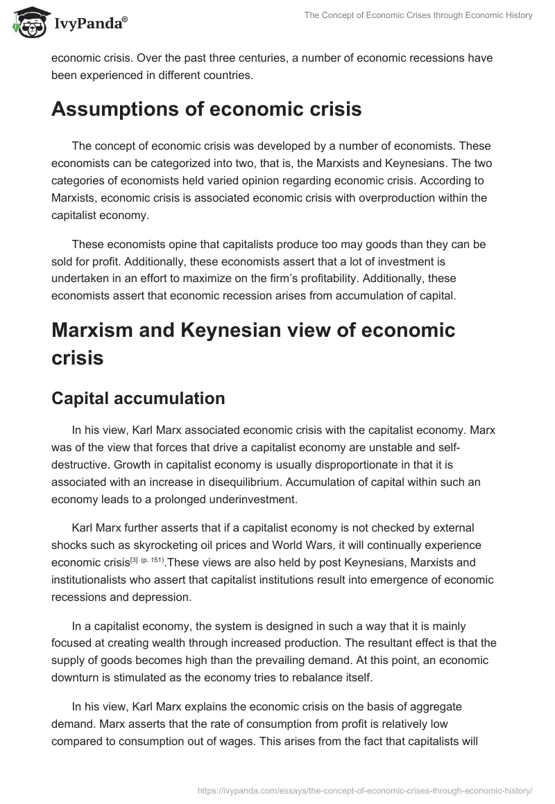 The Concept of Economic Crises through Economic History. Page 2
