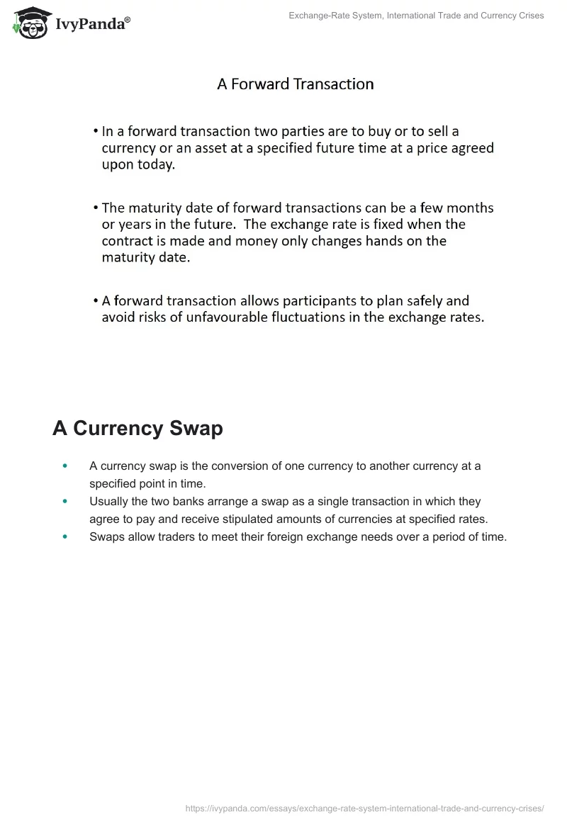Exchange-Rate System, International Trade and Currency Crises. Page 5