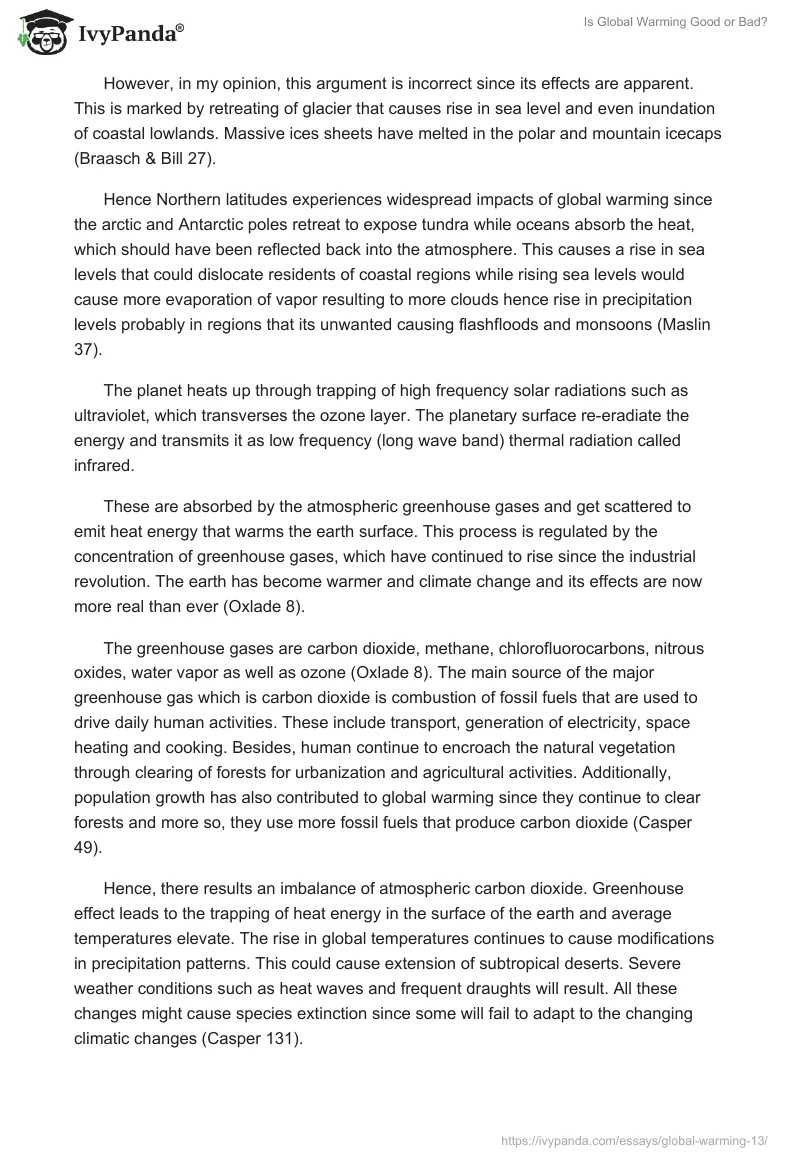 Is Global Warming Good or Bad?. Page 2
