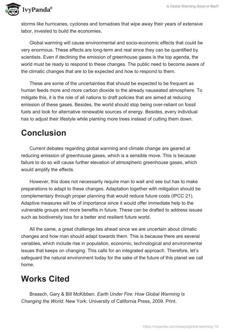 Is Global Warming Good or Bad?. Page 4