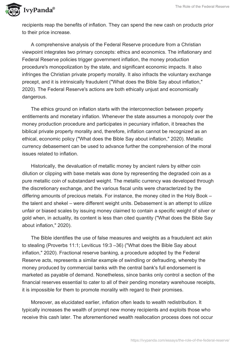 The Role of the Federal Reserve. Page 2