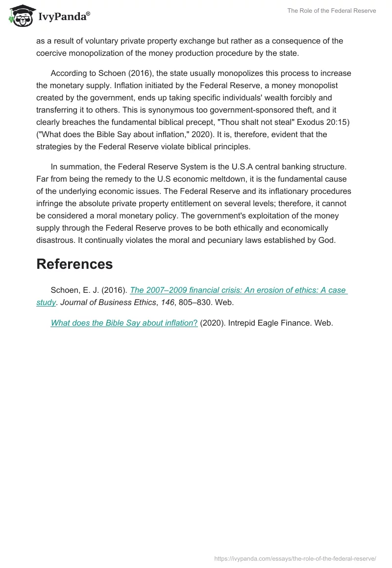 The Role of the Federal Reserve. Page 3
