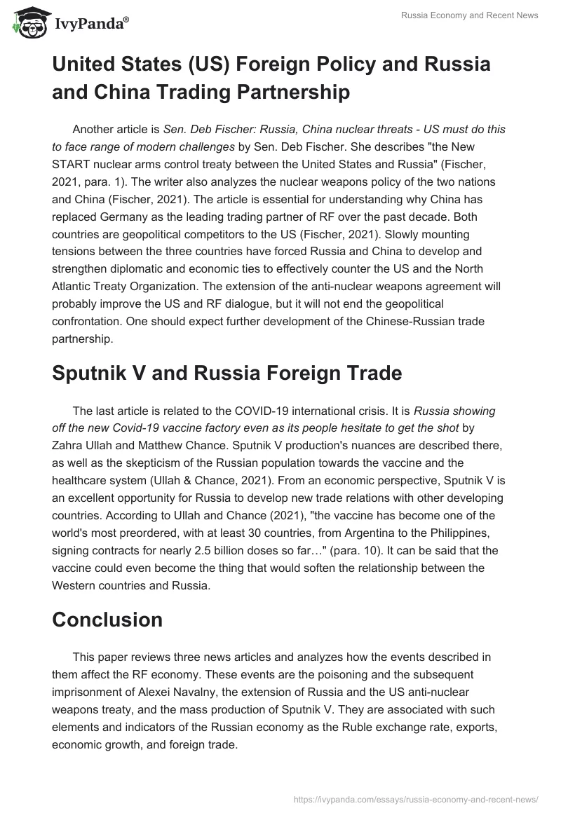 Russia Economy and Recent News. Page 2