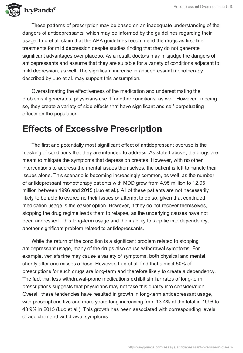Antidepressant Overuse in the U.S.. Page 4