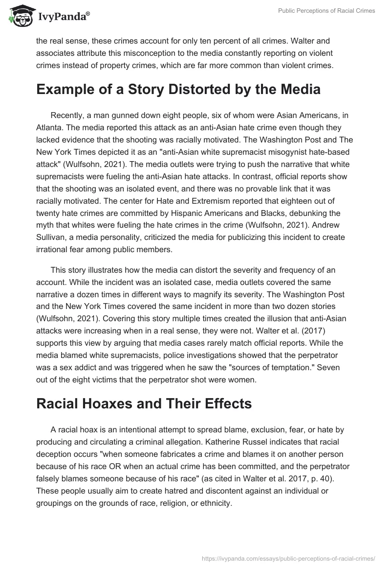 Public Perceptions of Racial Crimes. Page 2