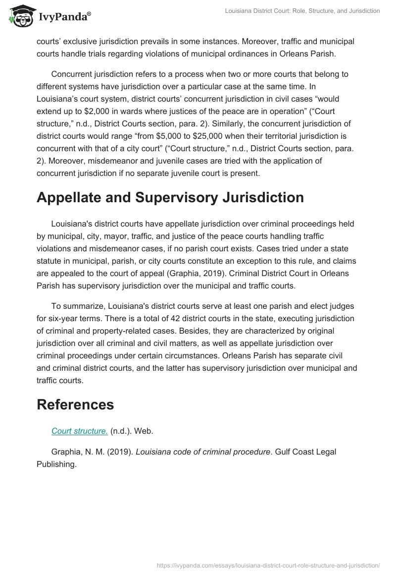 Louisiana District Court: Role, Structure, and Jurisdiction. Page 2