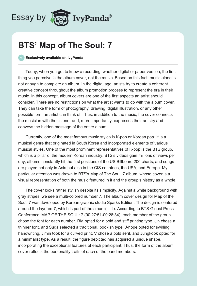 BTS’ Map of The Soul: 7. Page 1