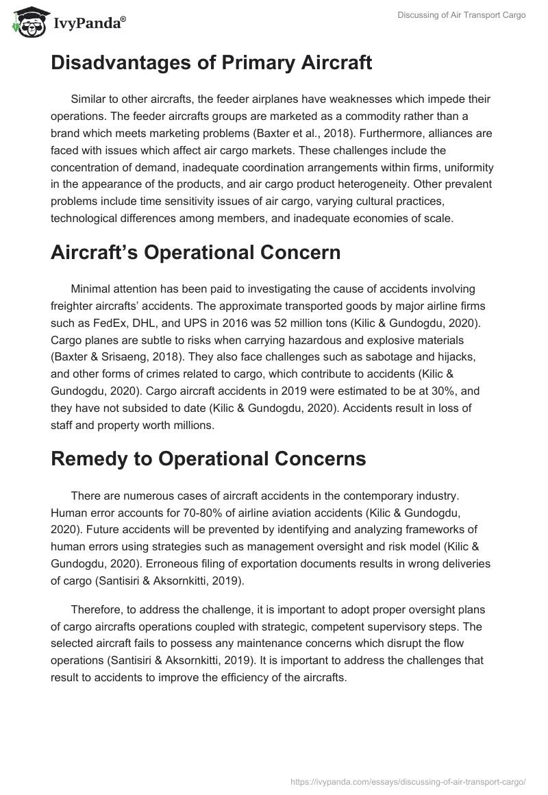 Discussing of Air Transport Cargo. Page 2