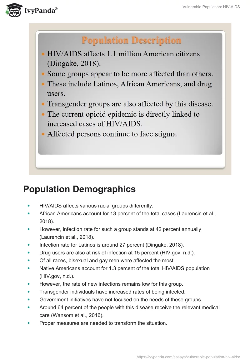 Vulnerable Population: HIV-AIDS. Page 4