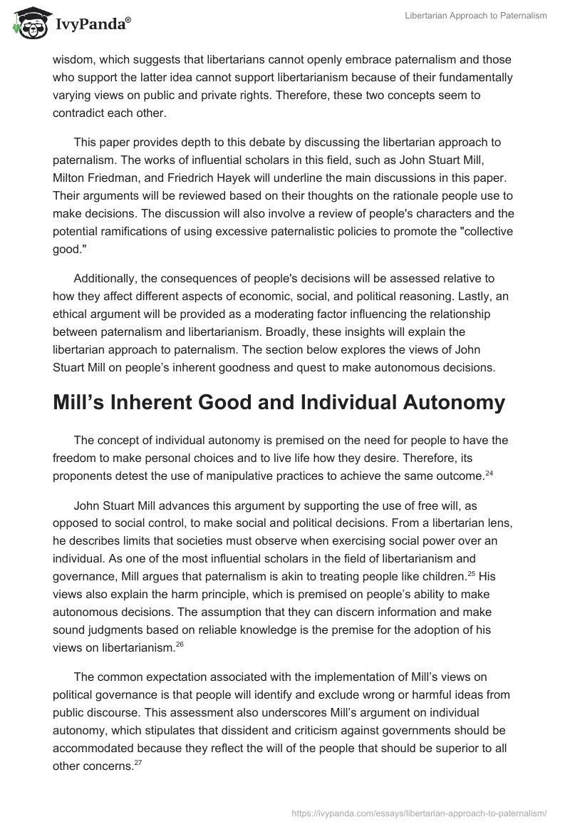 Libertarian Approach to Paternalism. Page 3