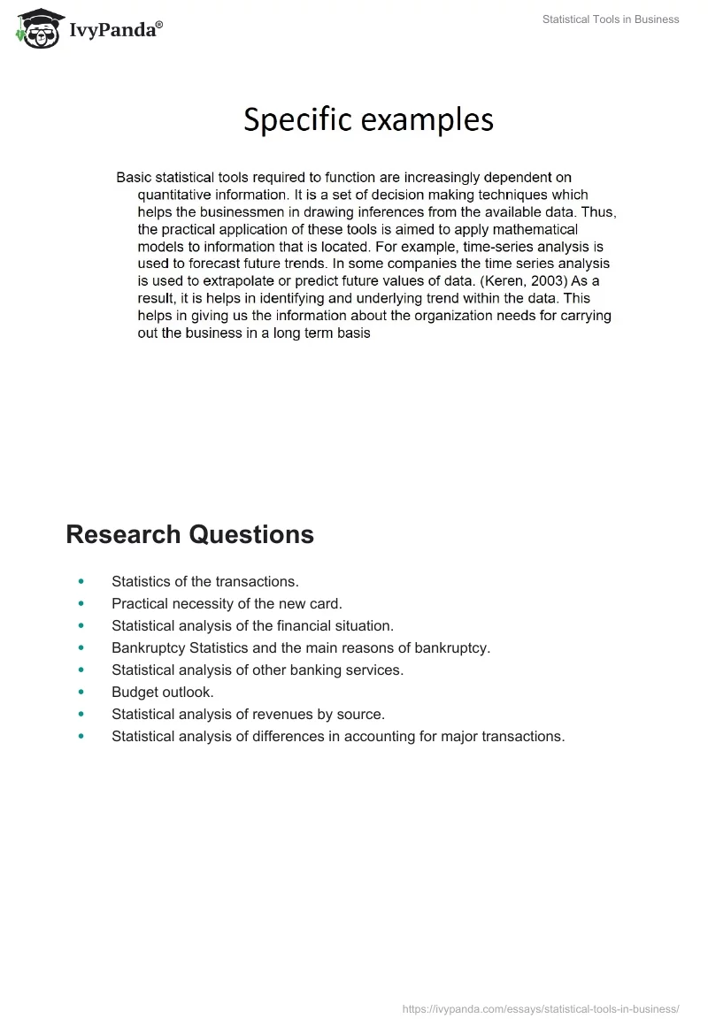 Statistical Tools in Business. Page 3