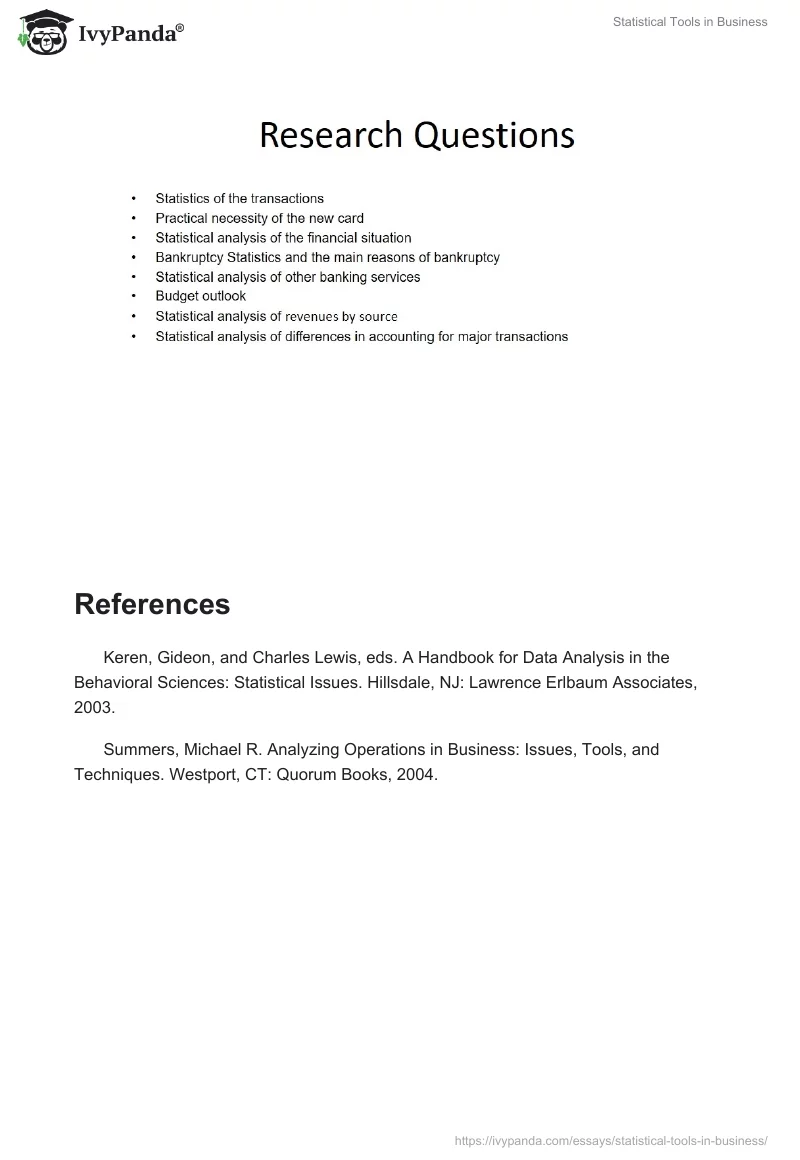 Statistical Tools in Business. Page 4
