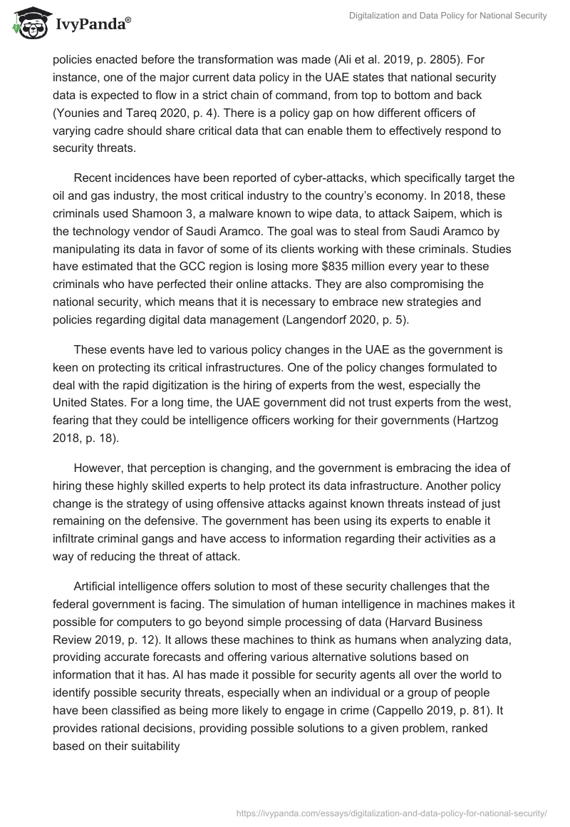 Digitalization and Data Policy for National Security. Page 4