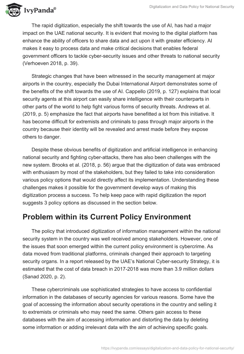 Digitalization and Data Policy for National Security. Page 5