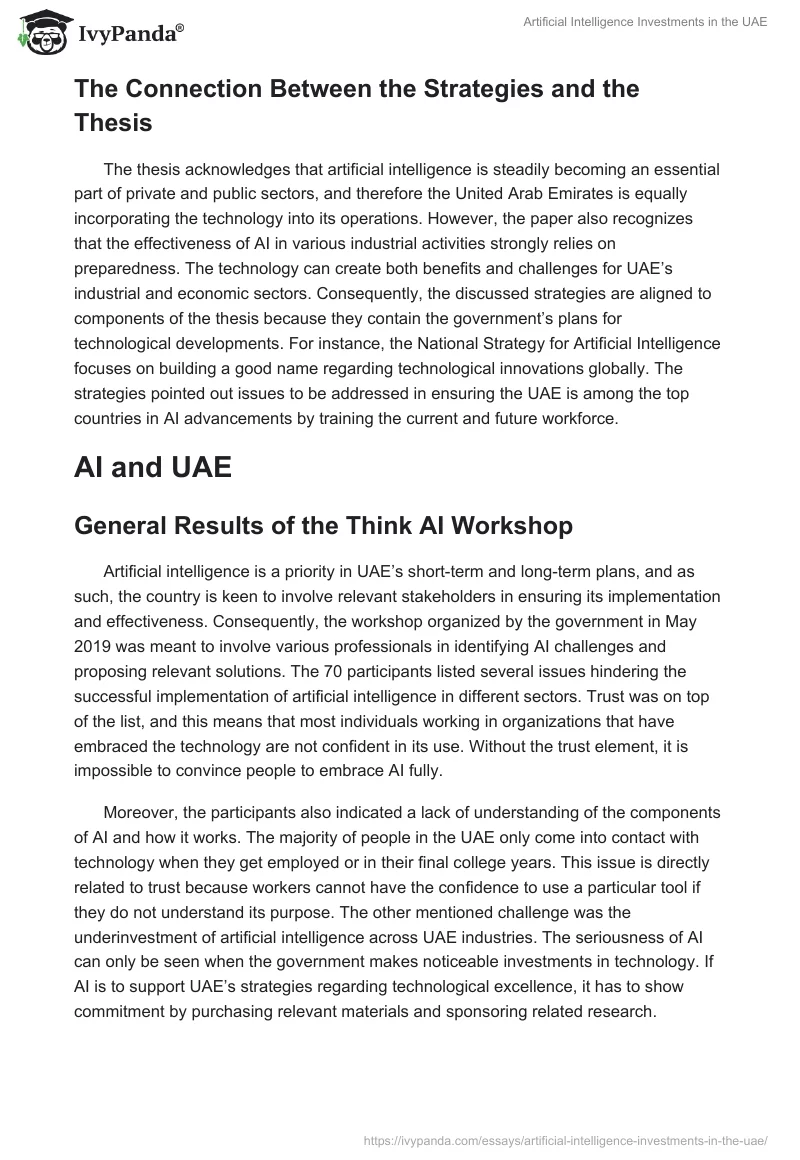 Artificial Intelligence Investments in the UAE. Page 4