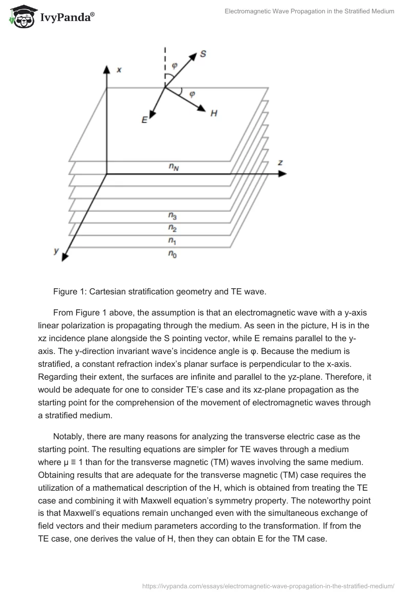 Electromagnetic Wave Propagation in the Stratified Medium. Page 2