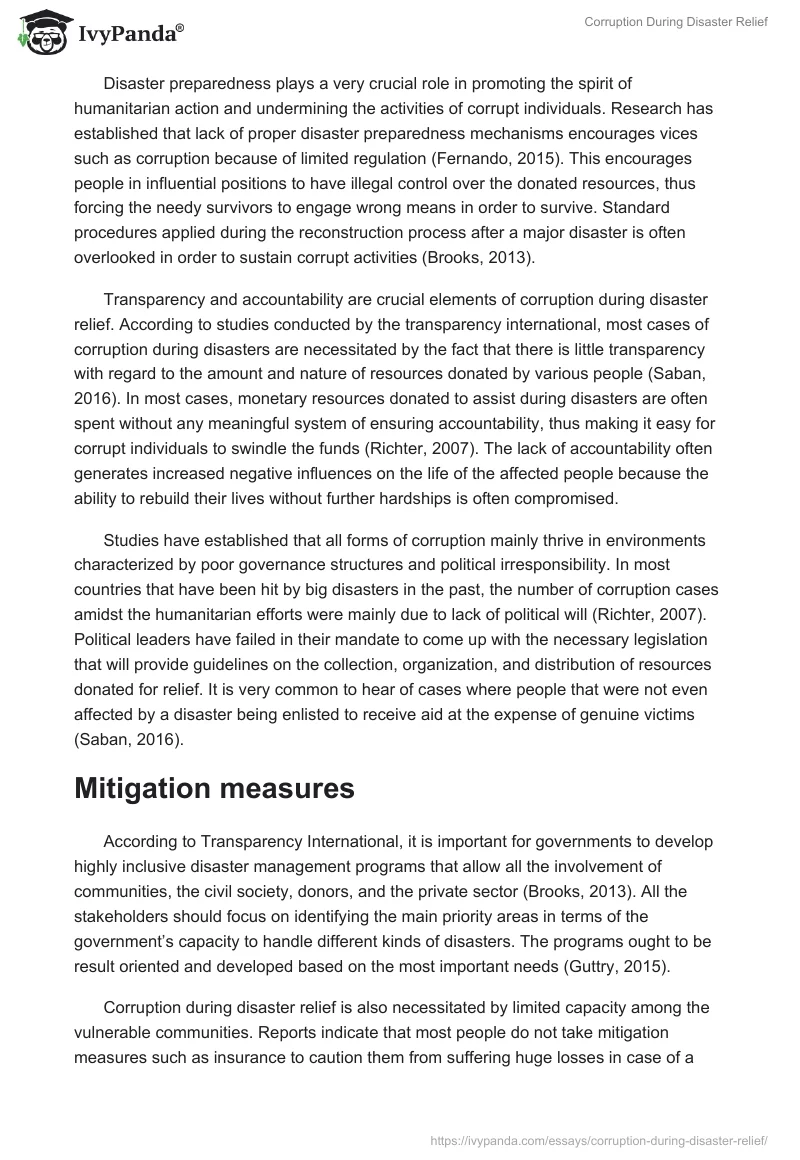Corruption During Disaster Relief. Page 2
