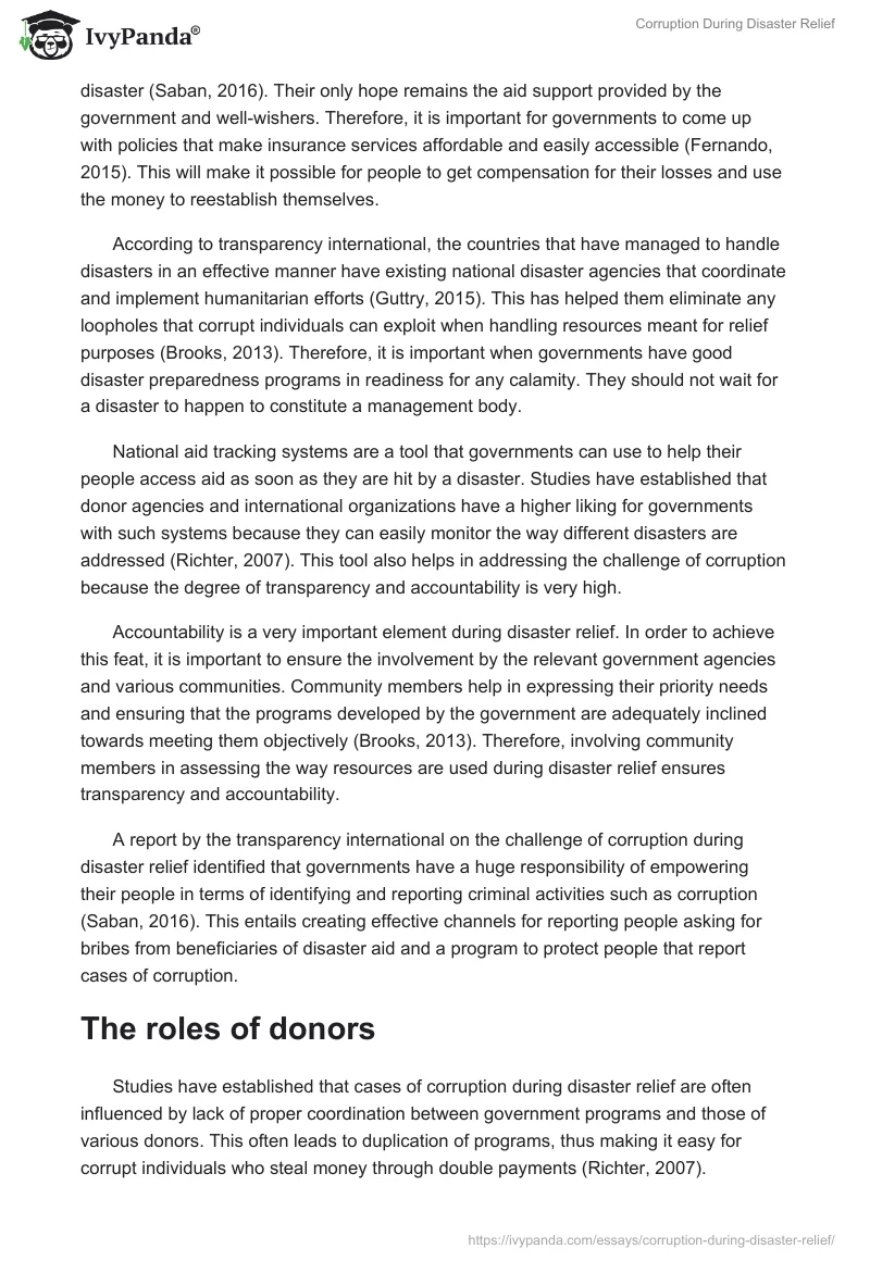 Corruption During Disaster Relief. Page 3