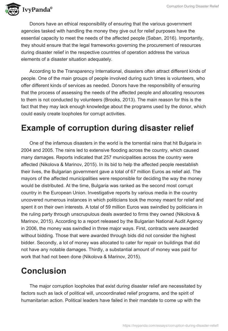 Corruption During Disaster Relief. Page 4